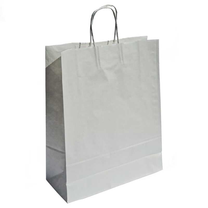 papieren tassen, gedraaid handvat, 26x12x35 cm, smal gestreept wit kraft, 100 grs papieren tassen, gedraaid handvat, 26x12x35 cm, smal gestreept wit kraft, 100 grs