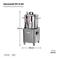Pelapatatas profesional 6 kg Savemah PPJ 6 SC – medidas