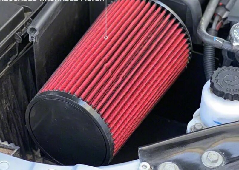 RedRock Cold Air Intake; Black Wrinkle