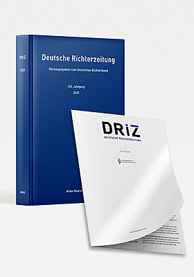 DRiZ – Deutsche Richterzeitung Einbanddecke mit Jahresregister 2025 2