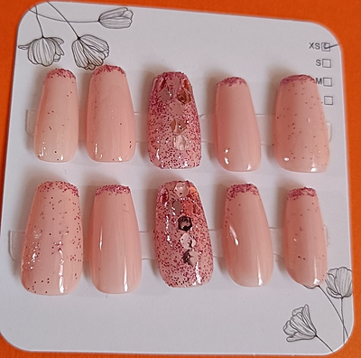 Soft Baby Pink Glitter Shine