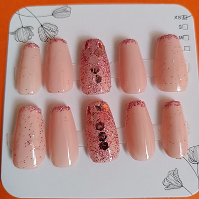 Soft Baby Pink Glitter Shine