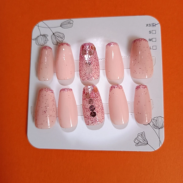 Soft Baby Pink Glitter Shine
