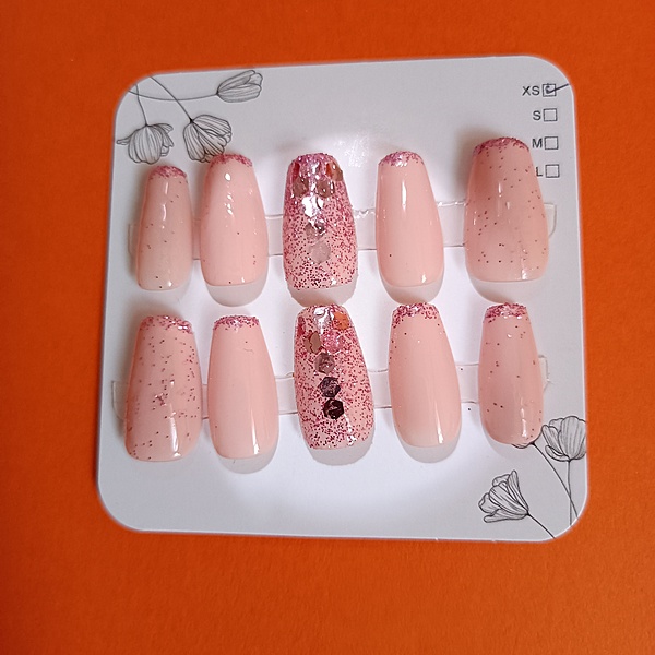 Soft Baby Pink Glitter Shine