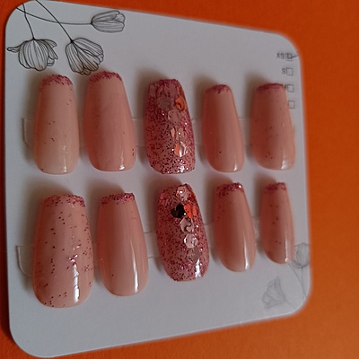 Soft Baby Pink Glitter Shine