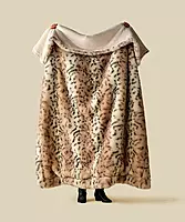 WARO par Plaids Cocooning - Plaid fausse fourrureLéopard des neiges beige WARO par Plaids Cocooning - Plaid fausse fourrureLéopard des neiges beige