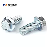 M5 X 10 Hexagon Plain Flange Bolts Bzp