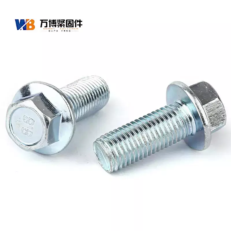 M5 X 10 Hexagon Plain Flange Bolts Bzp