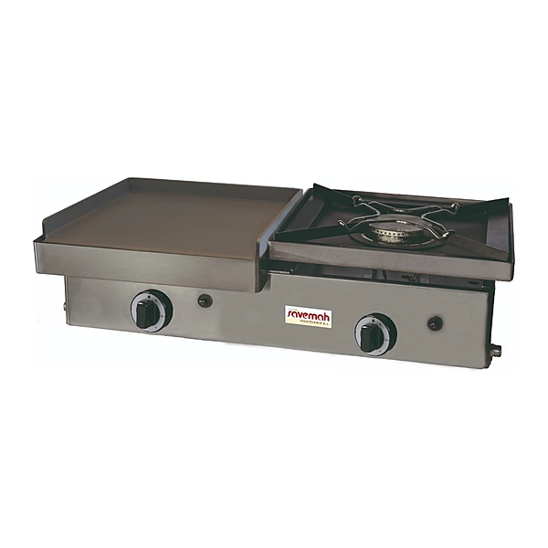 Plancha a gas con fuego cromo duro Savemah PLG-800/1 CD