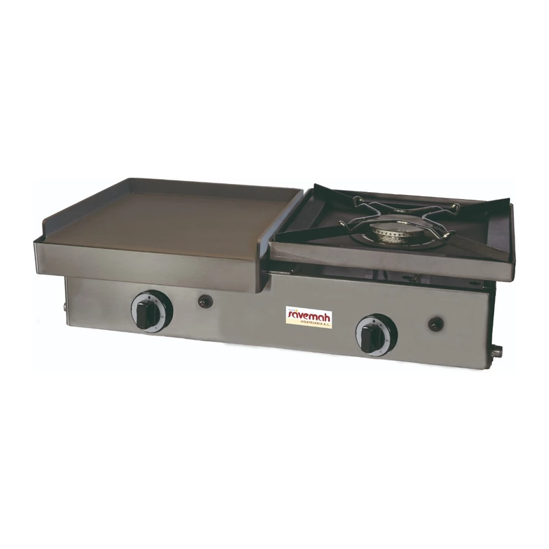 Plancha a gas con fuego Savemah PLG-800/1
