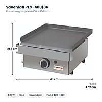 Medidas Savemah PLG-400/06: 41 x 47.2 x 21.5 cm