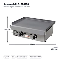 Medidas Savemah PLG-600/06: 61 x 47.2 x 21.5 cm