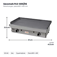 Medidas Savemah PLG-800/06: 81 x 47.2 x 21.5 cm