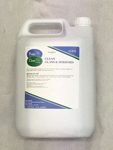 Poddy Clean - Clean Glass & Mirrors 5ltr
