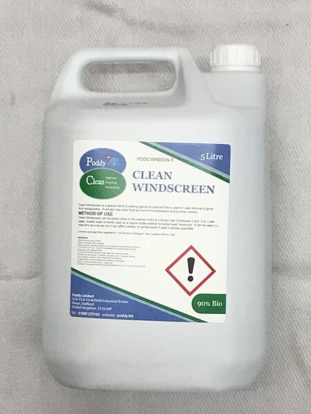 Poddy Clean - Screen Wash Concentrate 5ltr