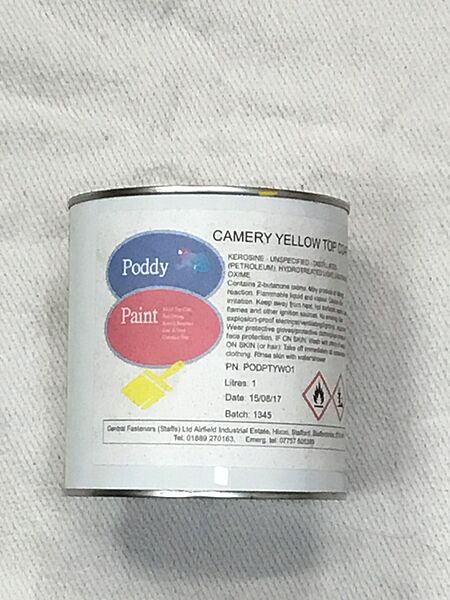 Poddy Paint BS10E55 Camery Yellow Metal Top