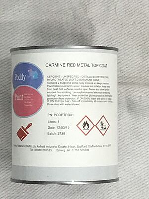 Poddy Paint Carmine Red Metal Top Coat Paint