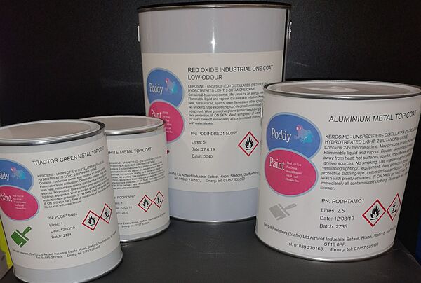 Poddy Paint Grey Metal Primer Paint 20ltrs