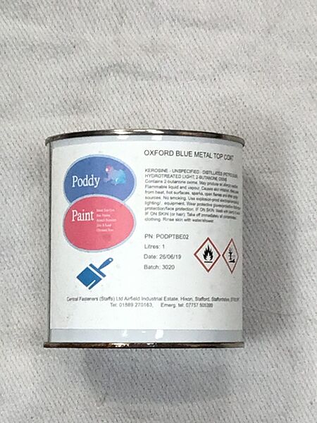 Poddy Paint Oxford Blue Metal Top Coat Paint