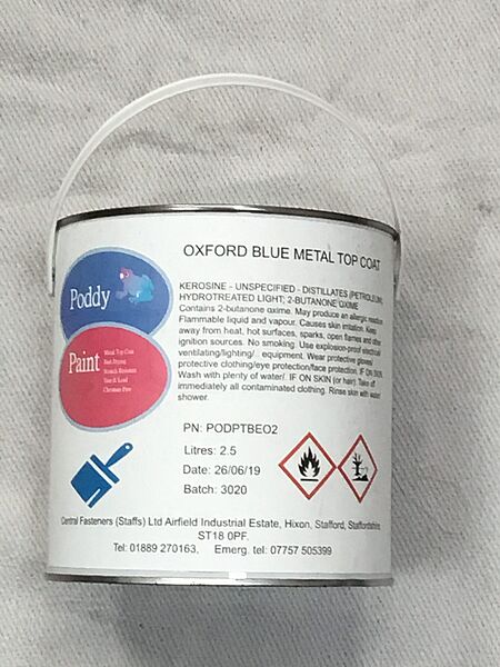 Poddy Paint Oxford Blue Metal Top Coat Paint