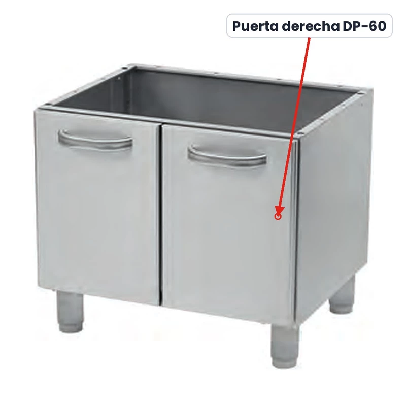 Puerta derecha para base neutra Serie 600 Savemah DP-60