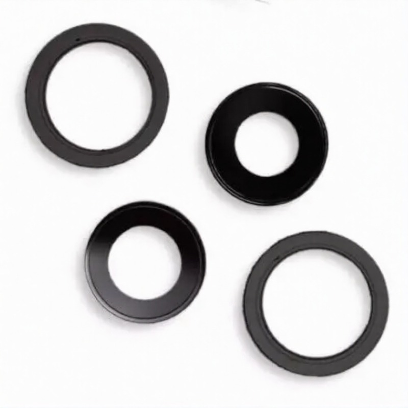 Replacement Glass Camera Lens With Frame - Apple iPhone 13 , 13 Mini - Black
