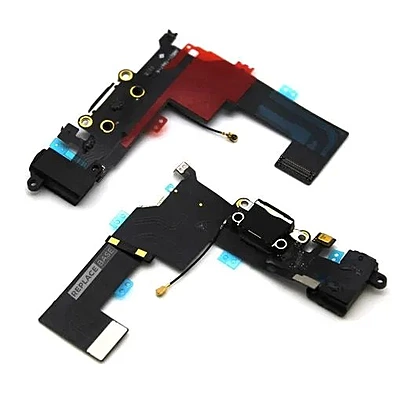 iPhone 5s Replacement Lightning Port Dock Assembly with Headphone Jack + Microphone - Black