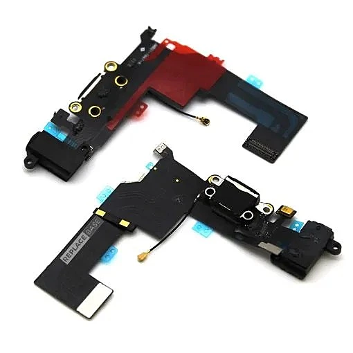 iPhone 5s Replacement Lightning Port Dock Assembly with Headphone Jack + Microphone - Black