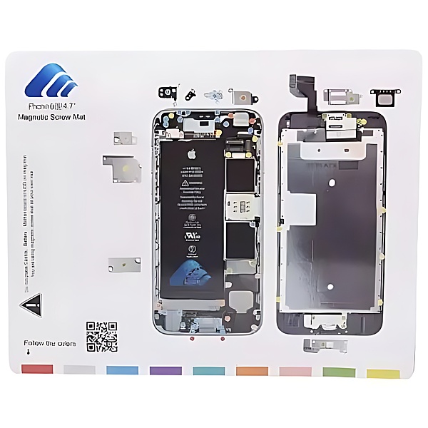 Apple iPhone 6s Magnetic Easy Manage Project Mat , Screw Management Diagram
