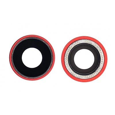 Apple iPhone XR - Replacement Glass Camera Lens With Bracket - Red
