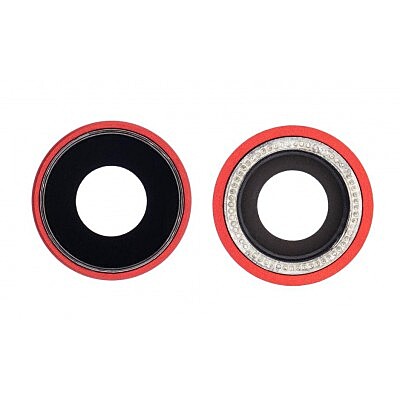 Apple iPhone XR - Replacement Glass Camera Lens With Bracket - Red