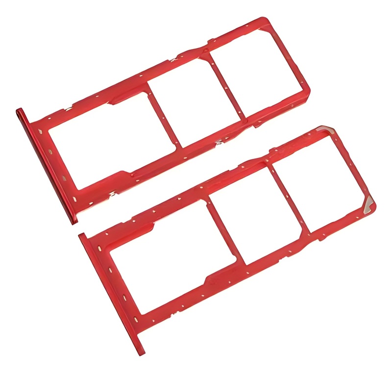 For Samsung Galaxy A01 A015 , A11 A115 - Replacement Dual SIM Card Tray - Red