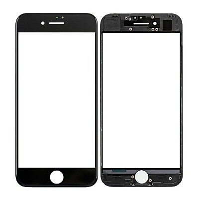 iPhone 7 Plus - Replacement Front Glass With Cold - pressed Frame And OCA Pre - Applied - Black