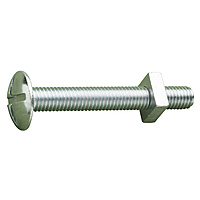M6 X 20 Mushroom Head Roofing Bolt BZP
