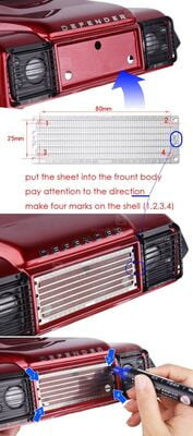 GRC GAX0081A TRX4 Defender Metal Air Intake Grille GRC GAX0081A TRX4 Defender Metal Air Intake Grille