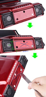 GRC GAX0081A TRX4 Defender Metal Air Intake Grille GRC GAX0081A TRX4 Defender Metal Air Intake Grille