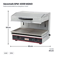 Salamandra eléctrica de plano móvil Savemah SPM-4000 MONO – medidas
