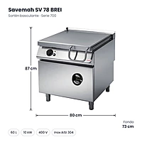 Medidas Savemah SV 78 BREI: 80 x 73 x 87 cm