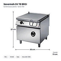 Medidas Savemah SV 78 BRGI: 80 x 73 x 87 cm