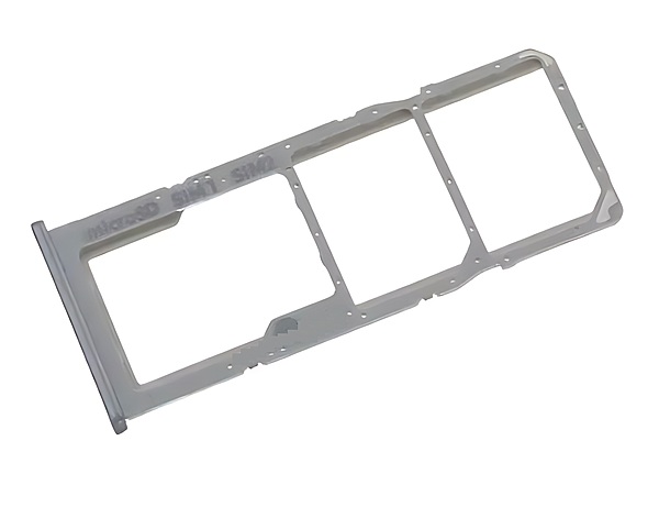 For Samsung Galaxy A50s , A507 - Replacement Sim & SD Card Tray - Silver