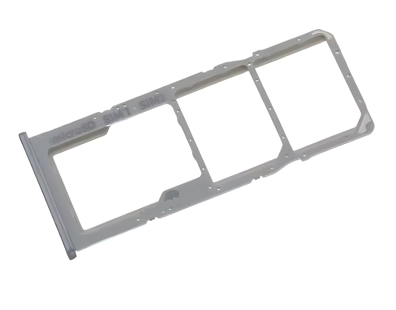For Samsung Galaxy A50s , A507 - Replacement Sim & SD Card Tray - Silver