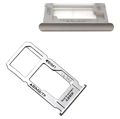 For Oppo R9s - Replacement SIM & SD Card Tray Holder - Silver