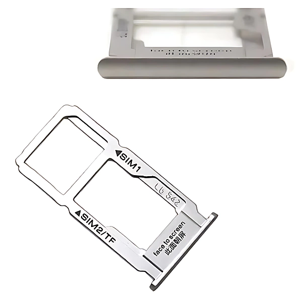 For Oppo R9s - Replacement SIM & SD Card Tray Holder - Silver