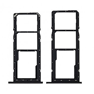 For Samsung Galaxy A01 A015 , A11 A115 - Replacement Dual SIM Card Tray - Black