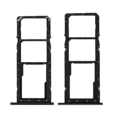 For Samsung Galaxy A01 A015 , A11 A115 - Replacement Dual SIM Card Tray - Black