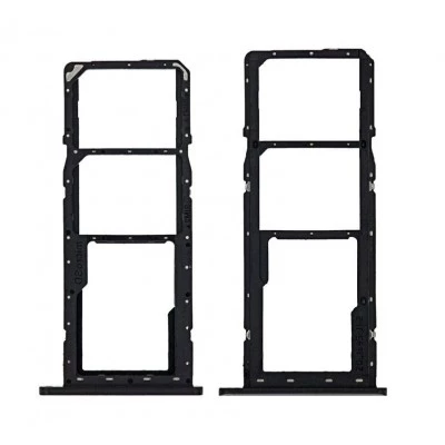 For Samsung Galaxy A01 A015 , A11 A115 - Replacement Dual SIM Card Tray - Black