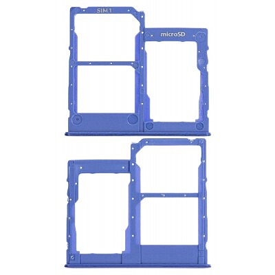For Samsung Galaxy A41 , A415 - Replacement Dual Sim & SD Card Tray - Blue