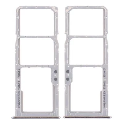 Samsung A51 , A71 - Replacement SIM , SD Card Tray - White , Silver