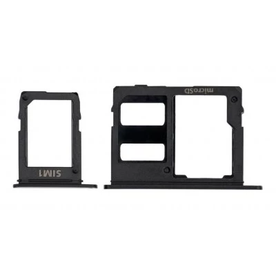 For Samsung Galaxy A6 Plus 2018 , A605 - Replacement SIM 2 & SD Card Tray Holder - Black