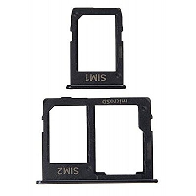 For Samsung Galaxy J4 Plus , J415 - Replacement SIM 2 & SD Card Tray Holder - Black